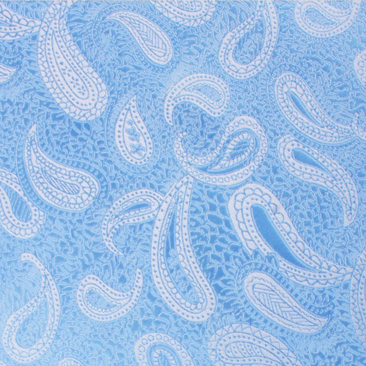 Baby Blue Teardrop Paisley Bow Tie - Image 2