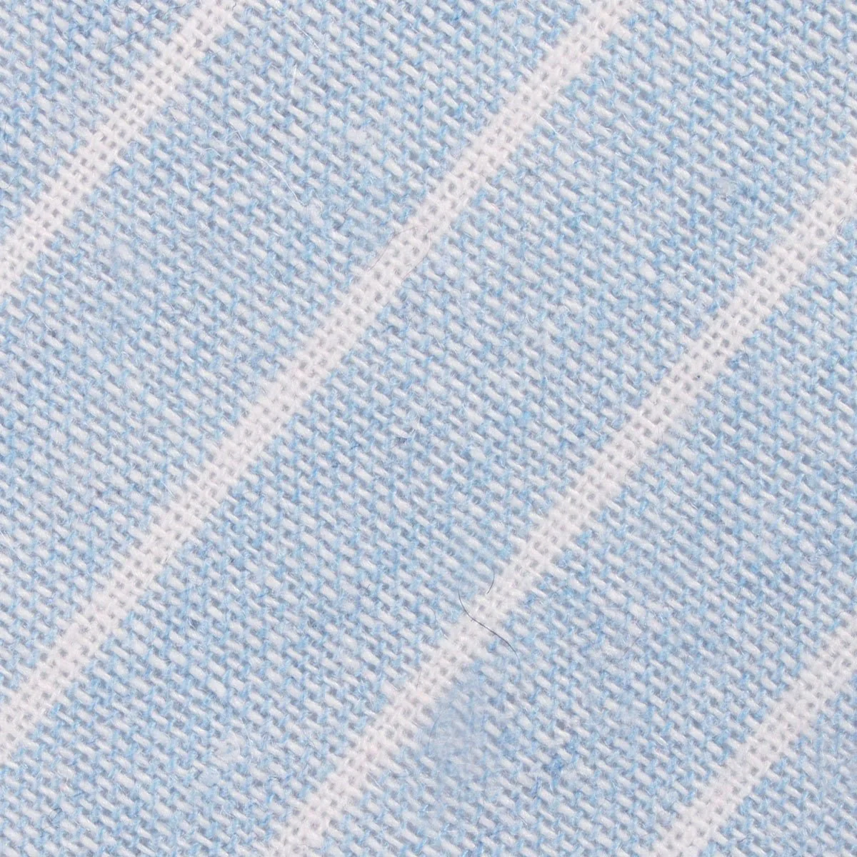 Baby Blue Wide Pinstripe Linen Kids Bow Tie - Image 2