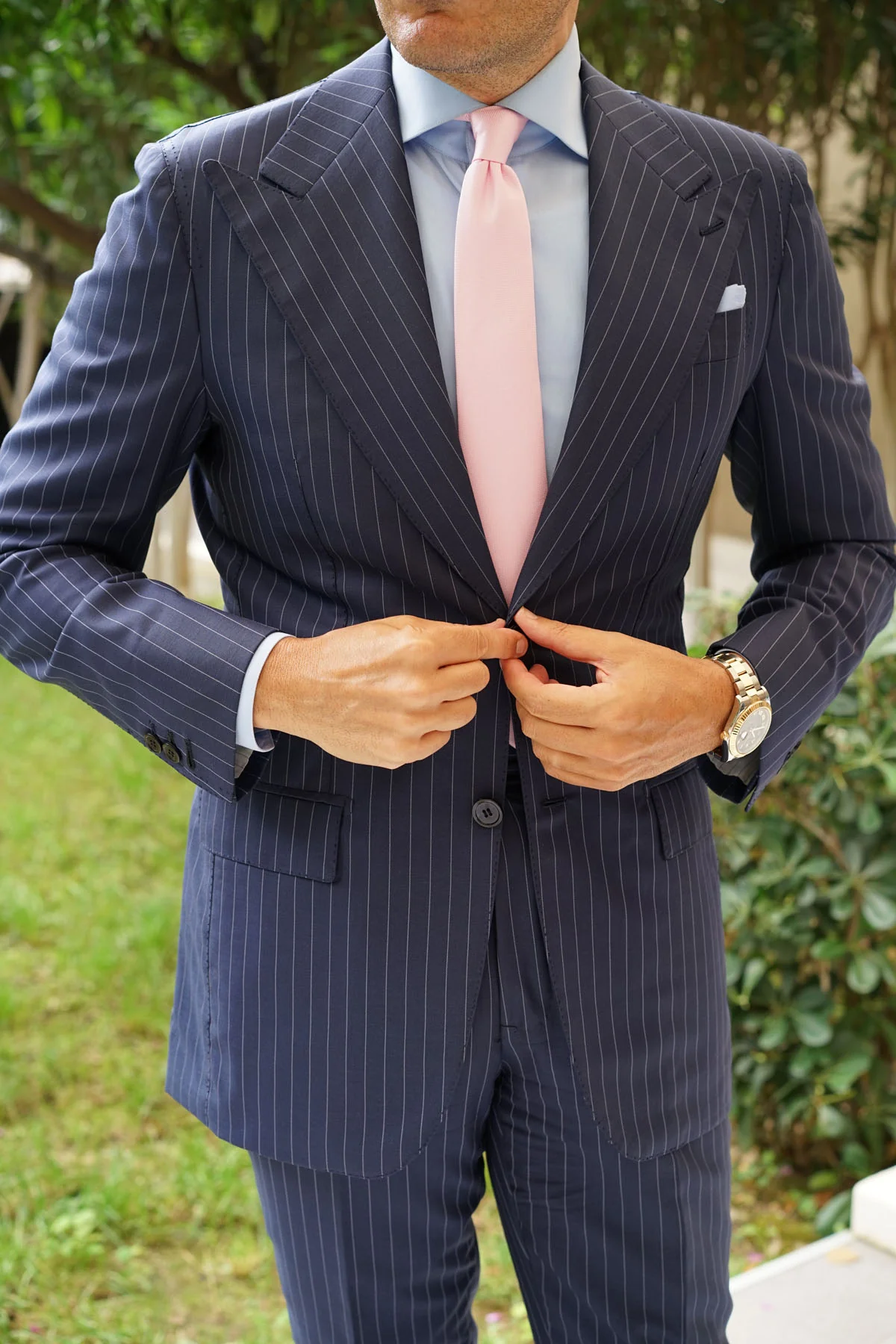Baby Pink Skinny Tie - Image 8