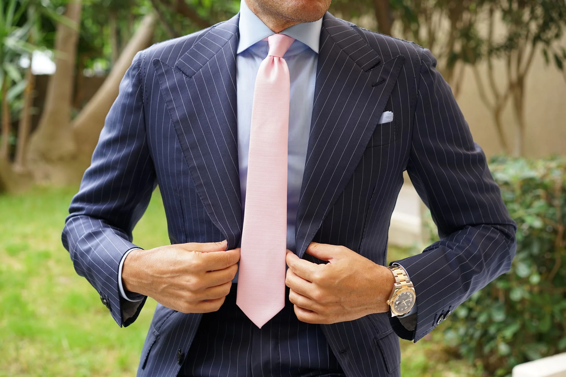 Baby Pink Skinny Tie - Image 9