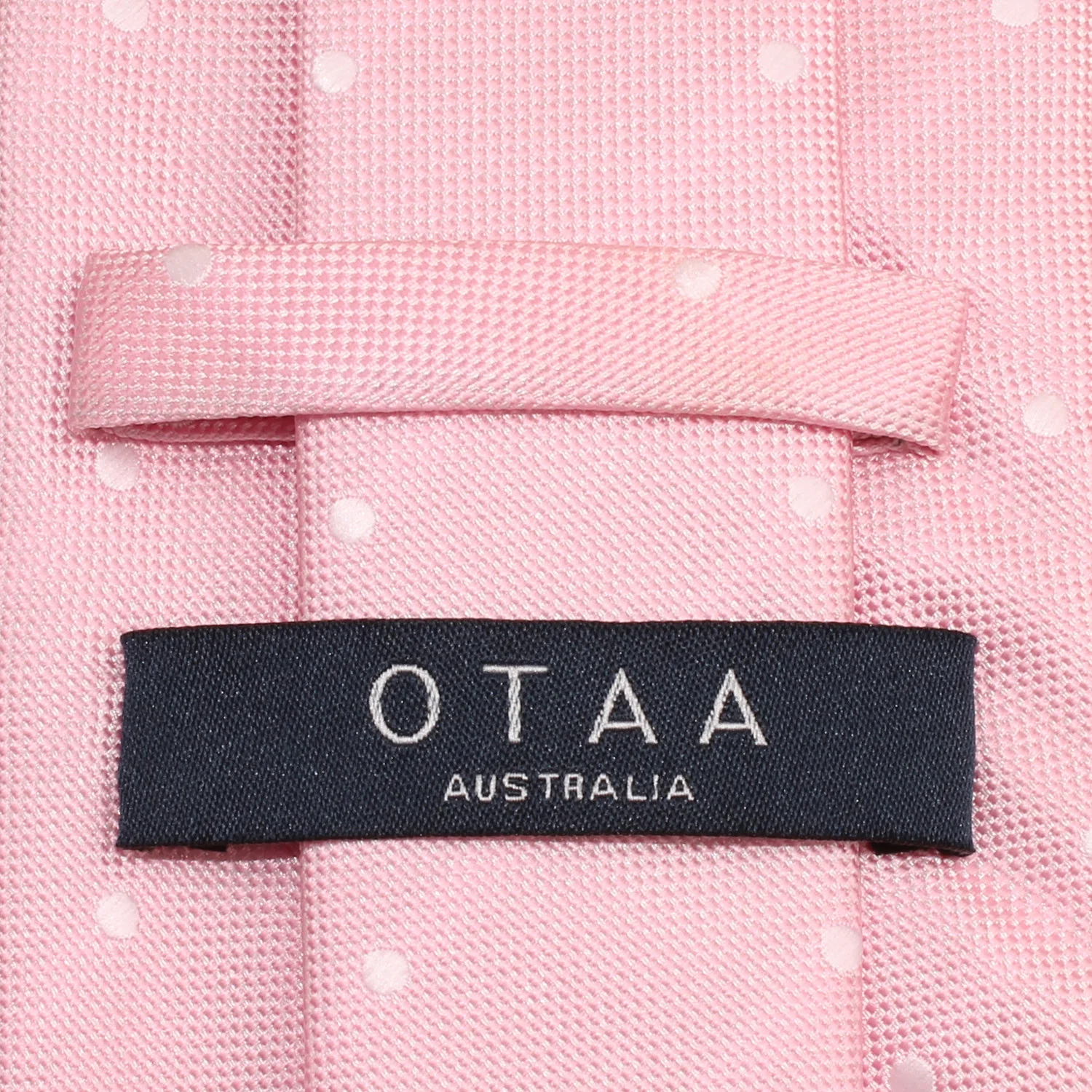 Baby Pink with White Polka Dots Skinny Tie - Image 4