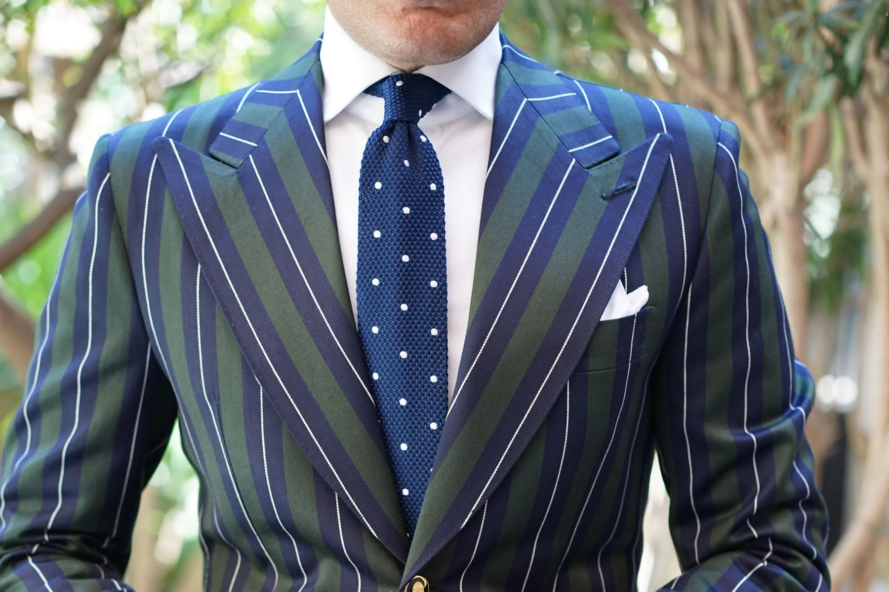 Bahari Navy Knitted Tie - Image 3