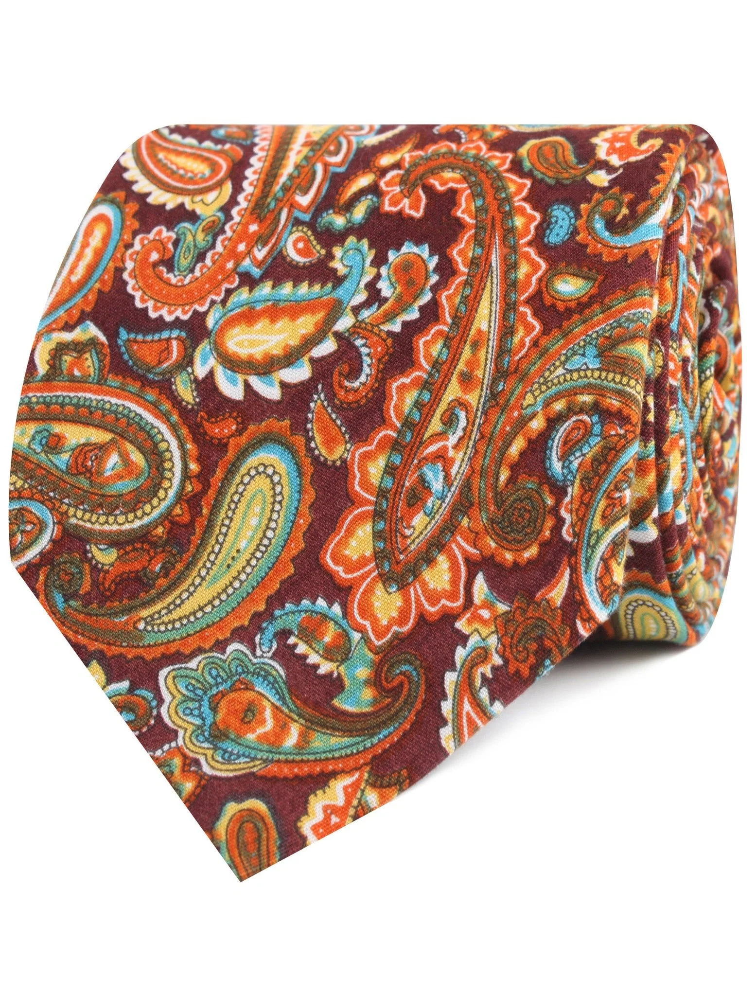 Baku Paisley Orange Tie - Image 2