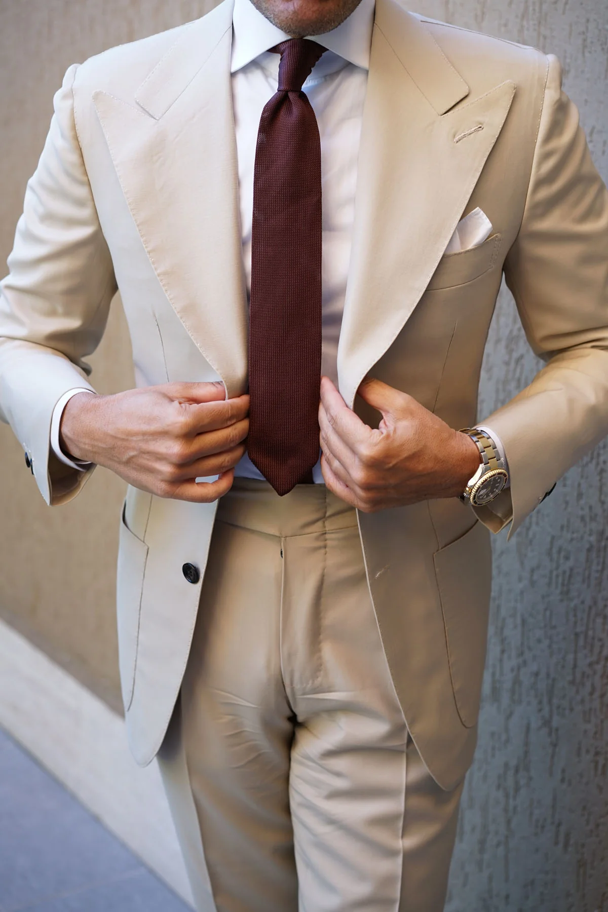 Bathurst Brown Knitted Tie - Image 10