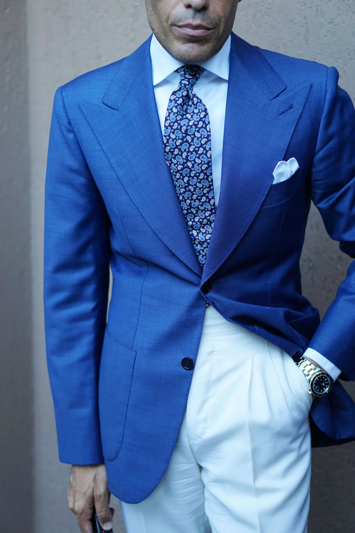 Beirut Blue Paisley Necktie - Image 10