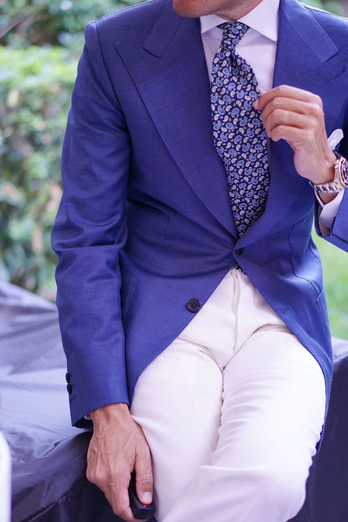 Beirut Blue Paisley Necktie - Image 14