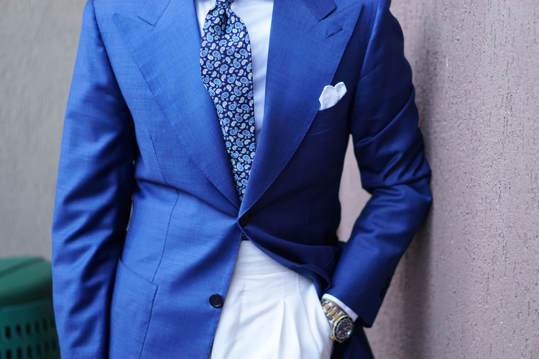 Beirut Blue Paisley Necktie - Image 15