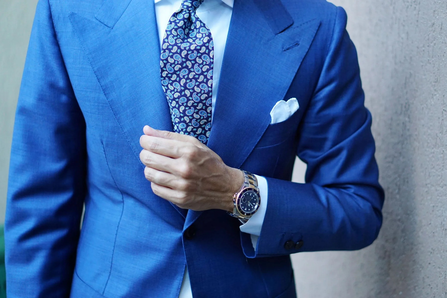 Beirut Blue Paisley Necktie - Image 17