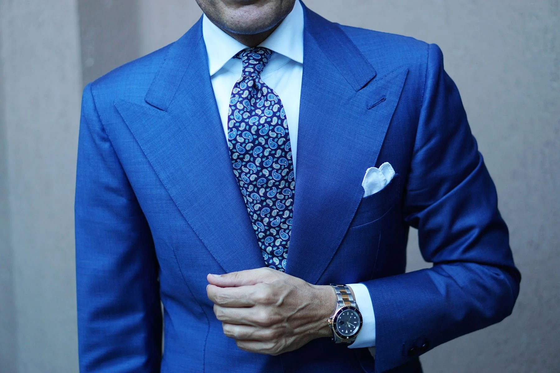 Beirut Blue Paisley Necktie - Image 19