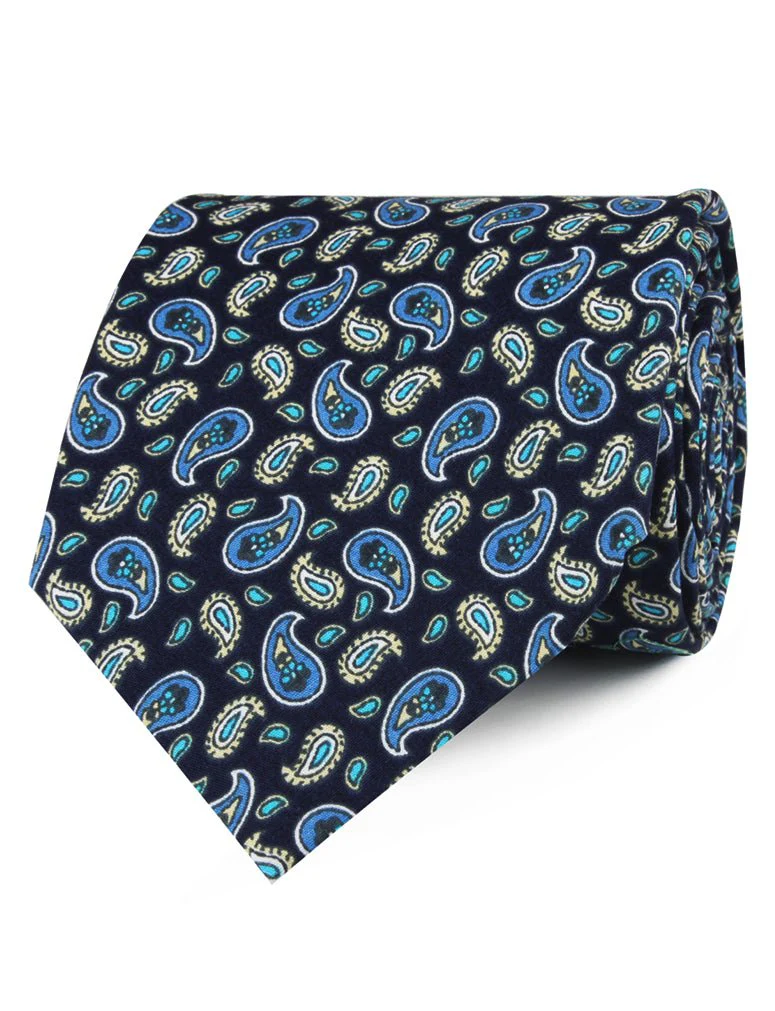 Beirut Blue Paisley Necktie - Image 2