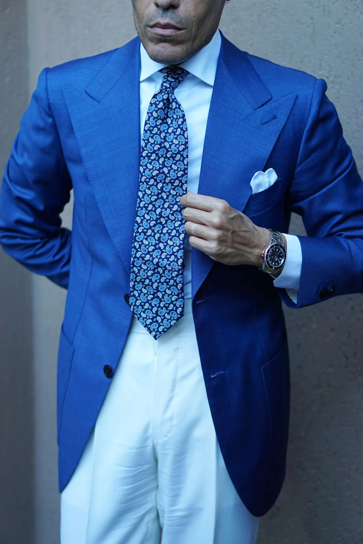 Beirut Blue Paisley Necktie - Image 21