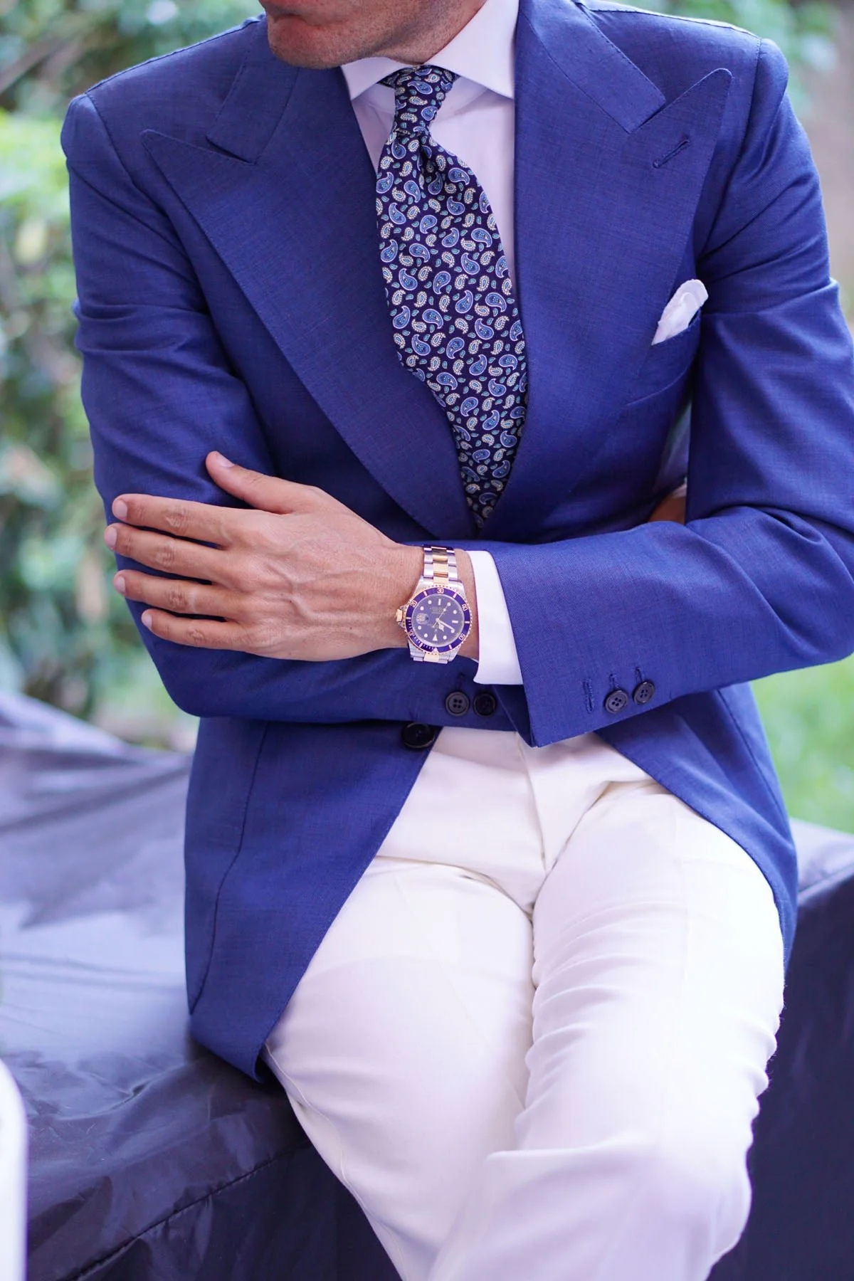 Beirut Blue Paisley Necktie - Image 22