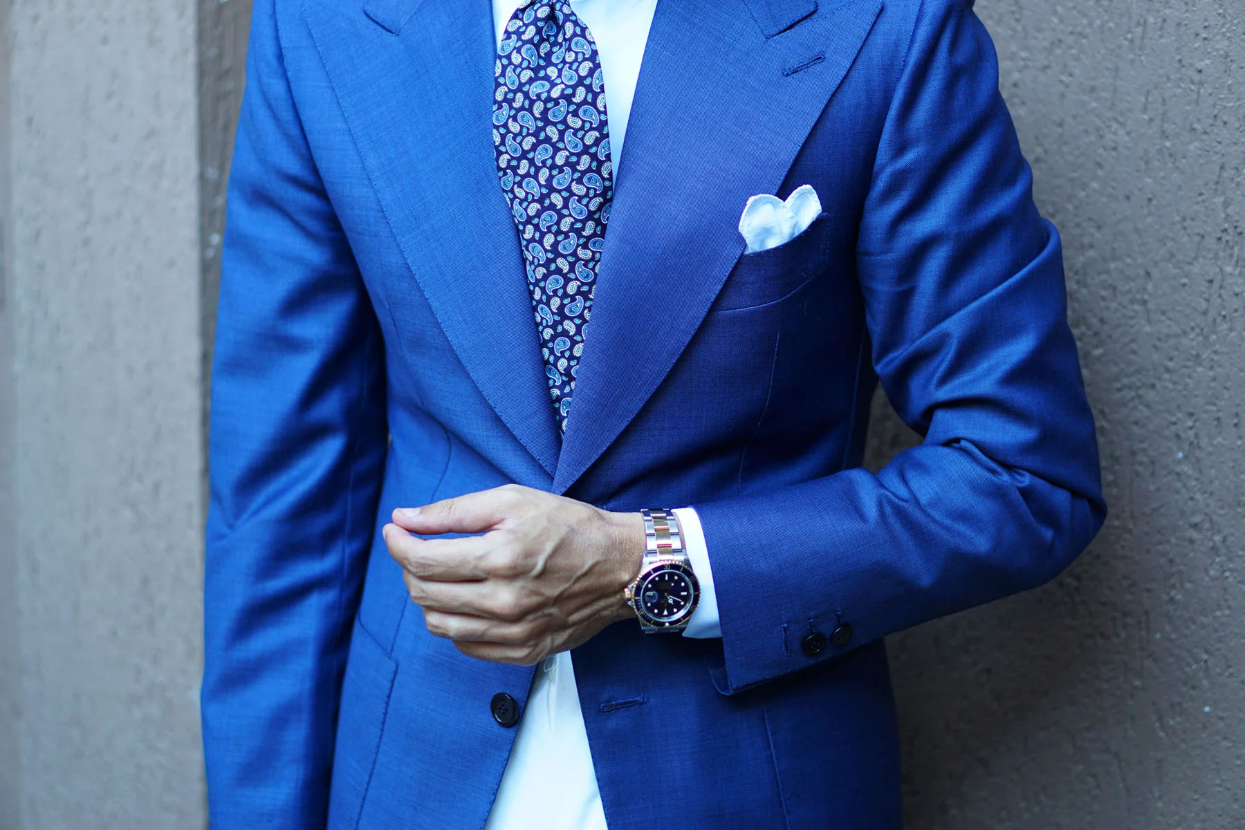 Beirut Blue Paisley Necktie - Image 8