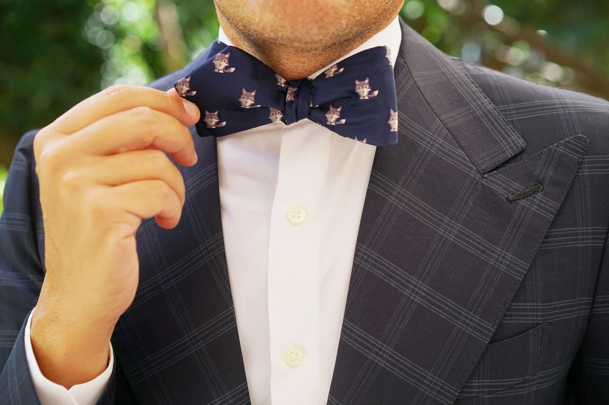 Bengal Wolf Diamond Self Bow Tie - Image 9