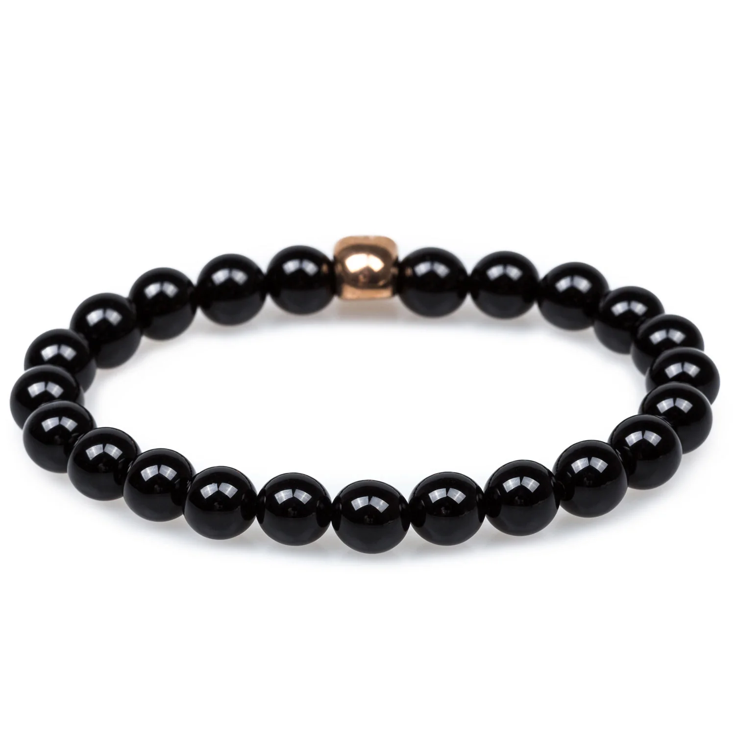 Binnacle Black Onyx Rose Gold Skull Bracelet - Image 2