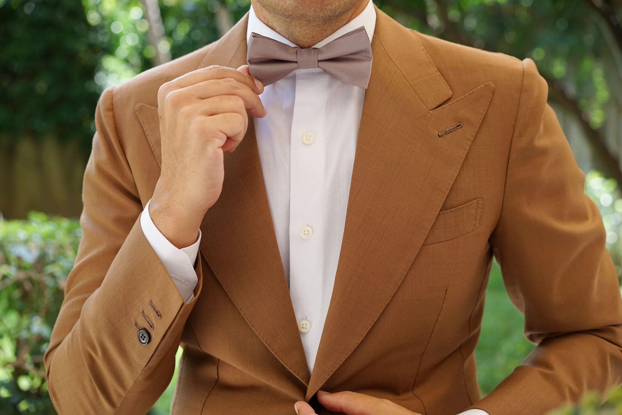 Biscotti Grey Weave Bow Tie - Image 5