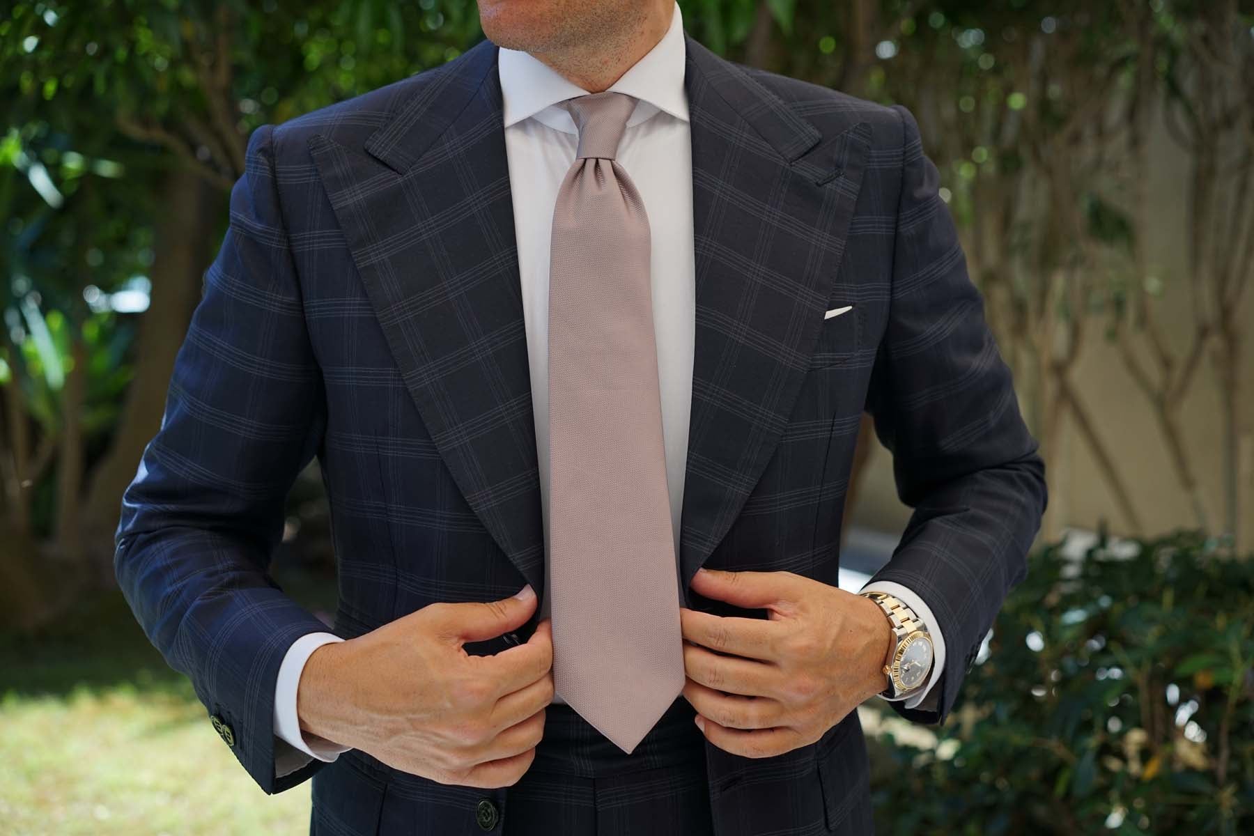 Biscotti Grey Weave Necktie - Image 4