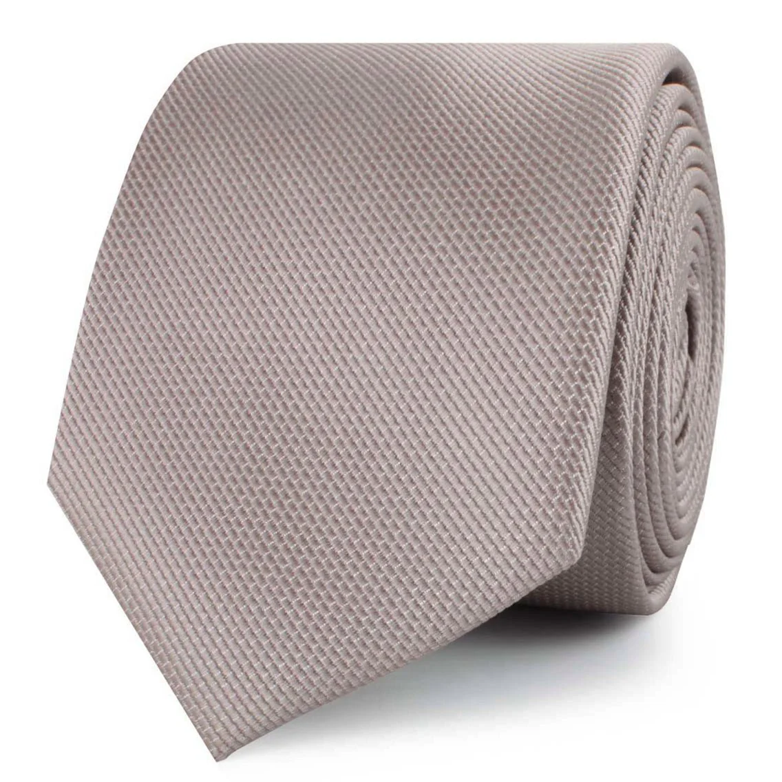 Biscotti Grey Weave Skinny Tie - Image 2