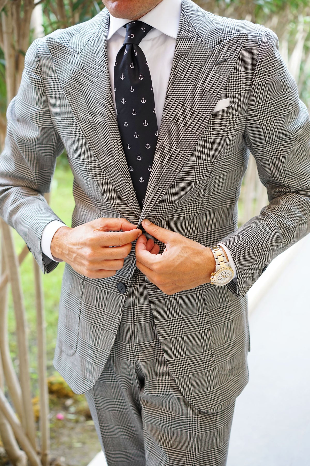 Black Anchor Necktie - Image 8