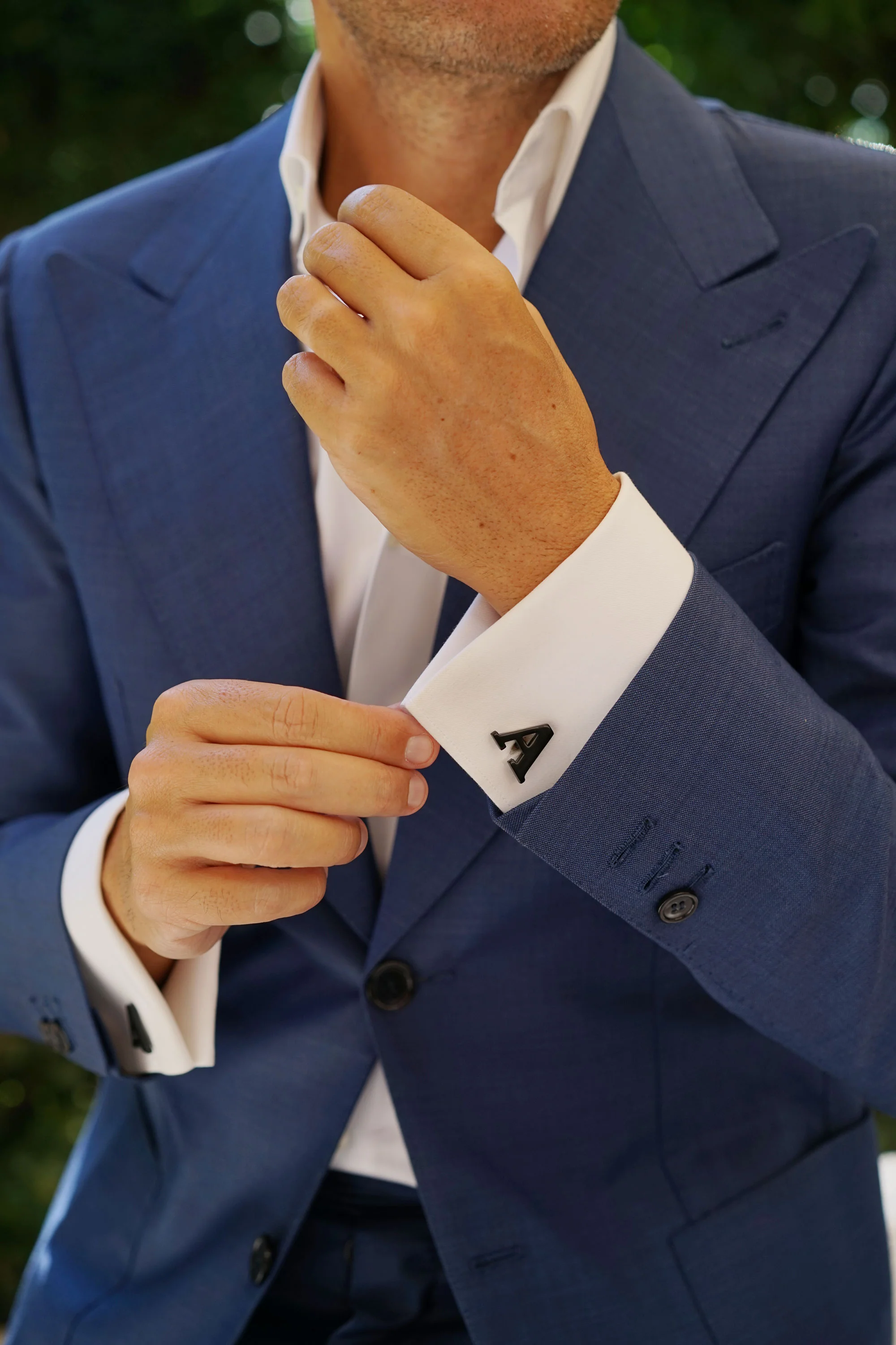 Black And Gold Letter A Cufflinks - Image 5