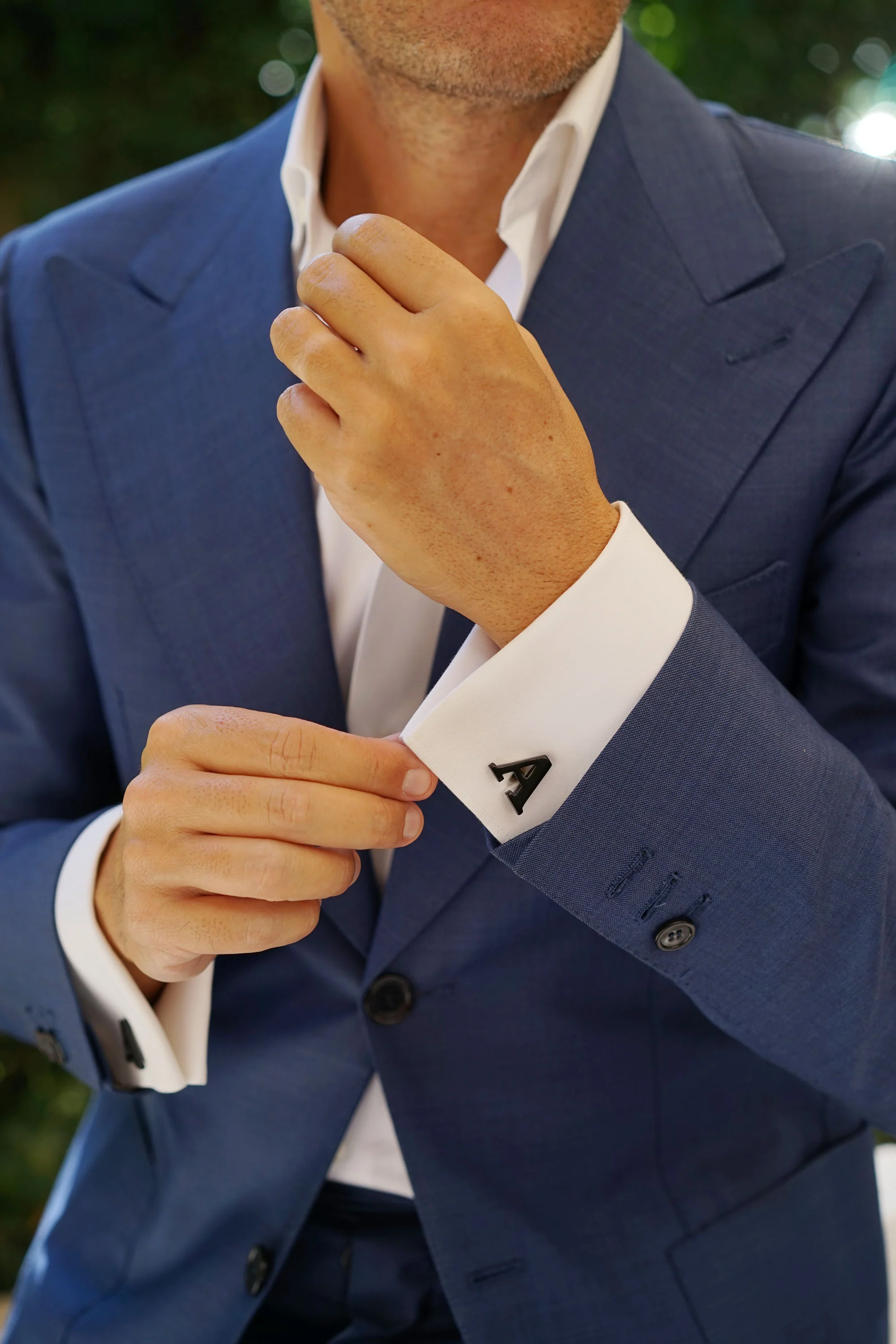 Black And Gold Letter A Cufflinks - Image 6
