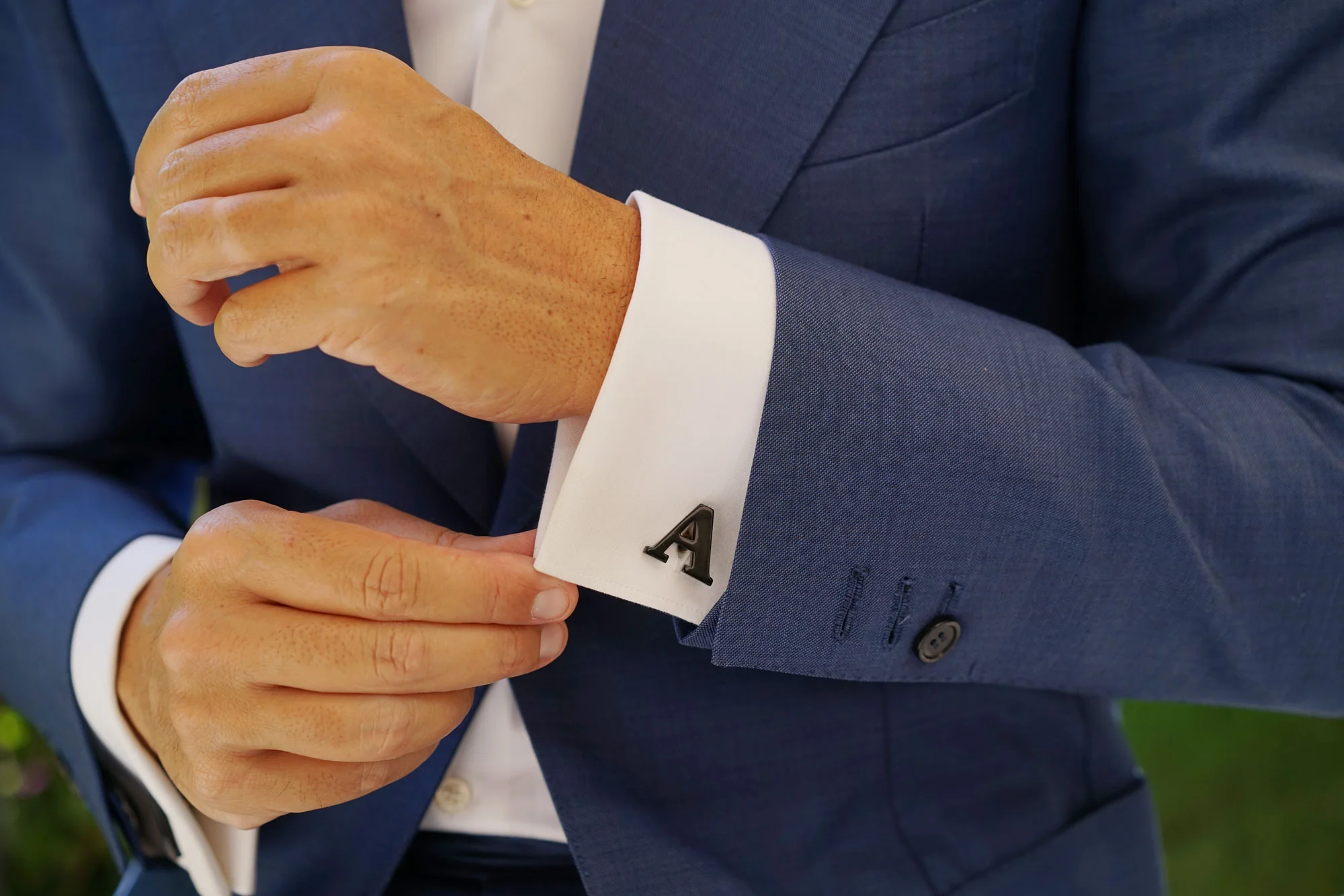 Black And Gold Letter A Cufflinks - Image 7