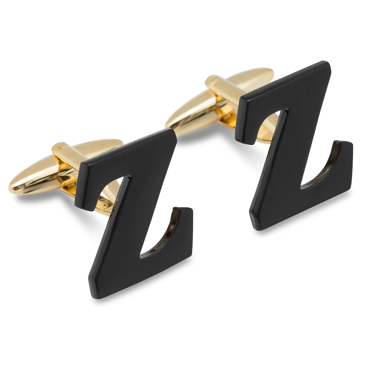 Black And Gold Letter Z Cufflinks - Image 2