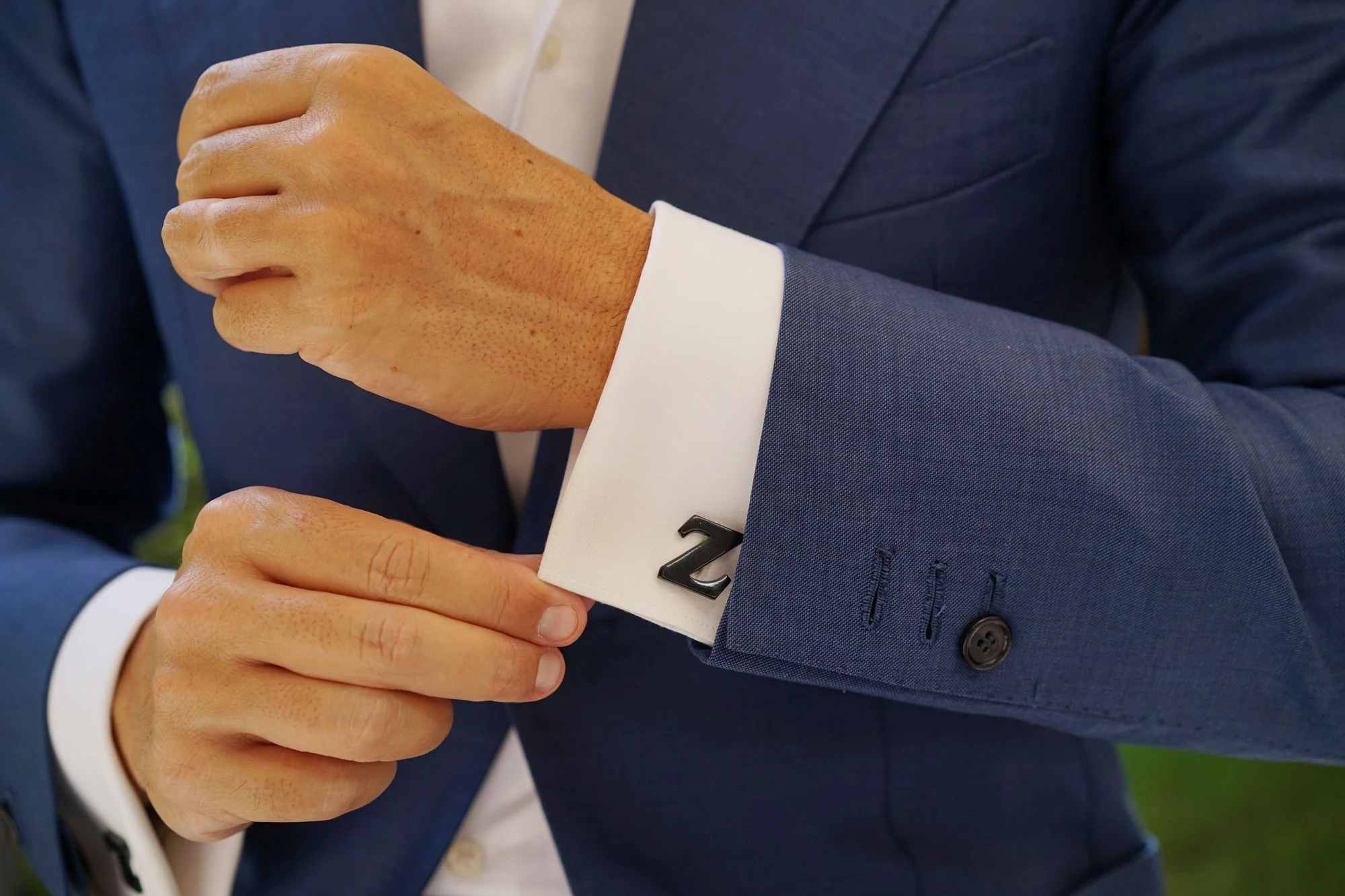 Black And Gold Letter Z Cufflinks - Image 6
