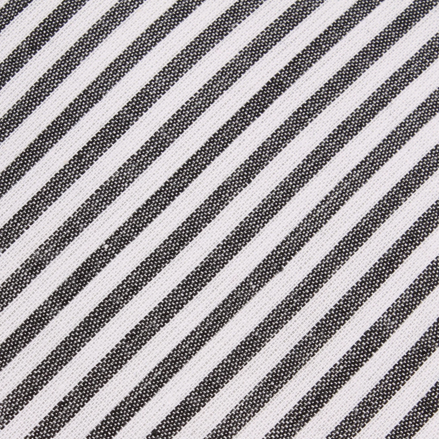 Black and White Chalk Stripes Cotton Self Tie Bow Tie - Image 5