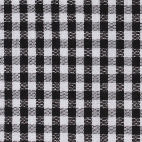Black and White Gingham Cotton Bow Tie - Image 2