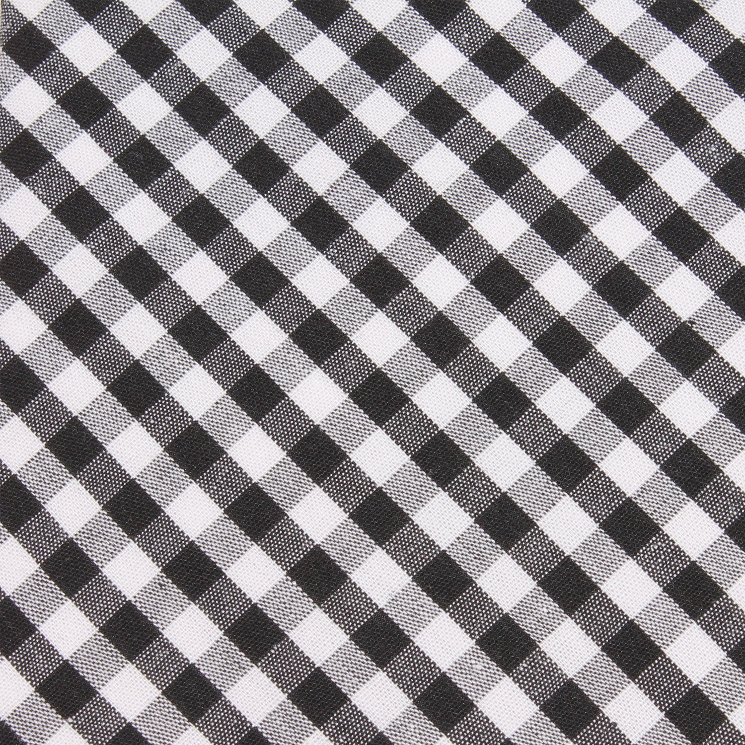 Black and White Gingham Cotton Skinny Tie - Image 5