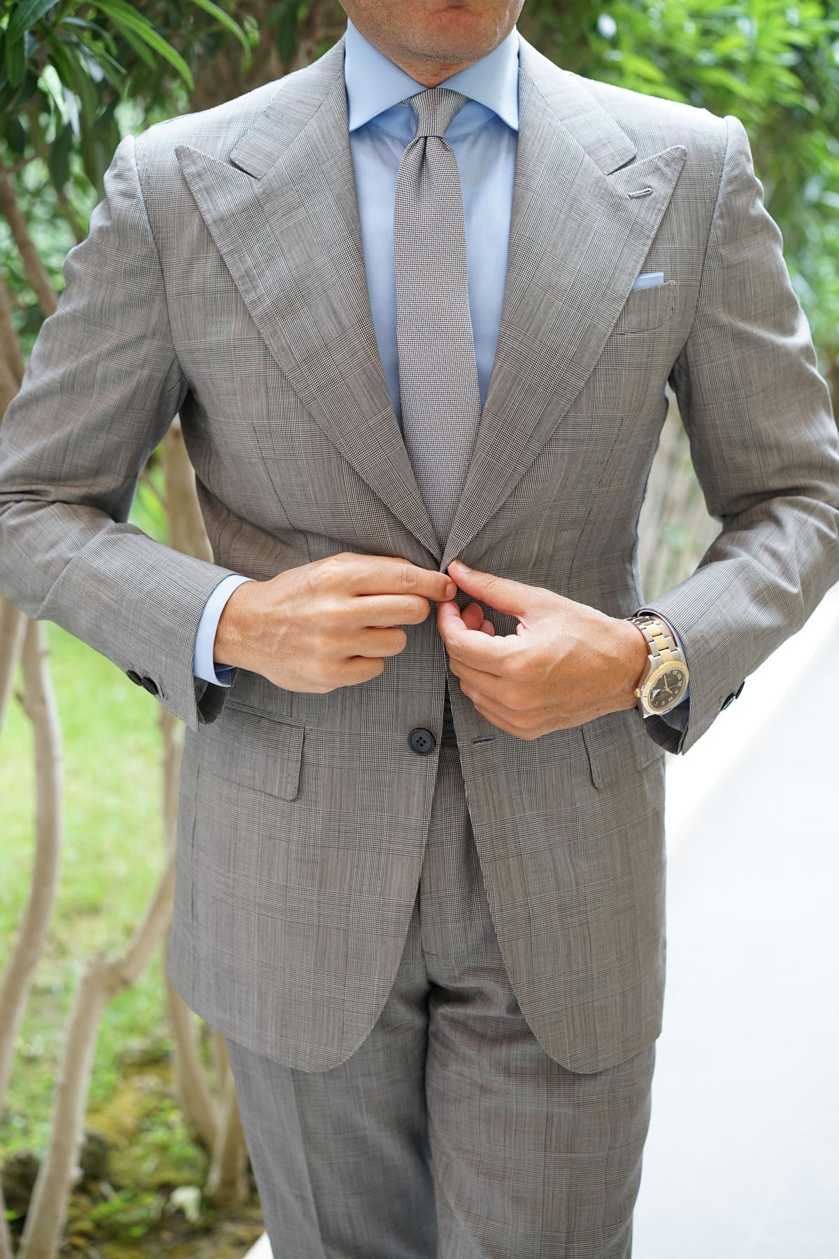 Black and White Small Dots Skinny Tie - Image 6