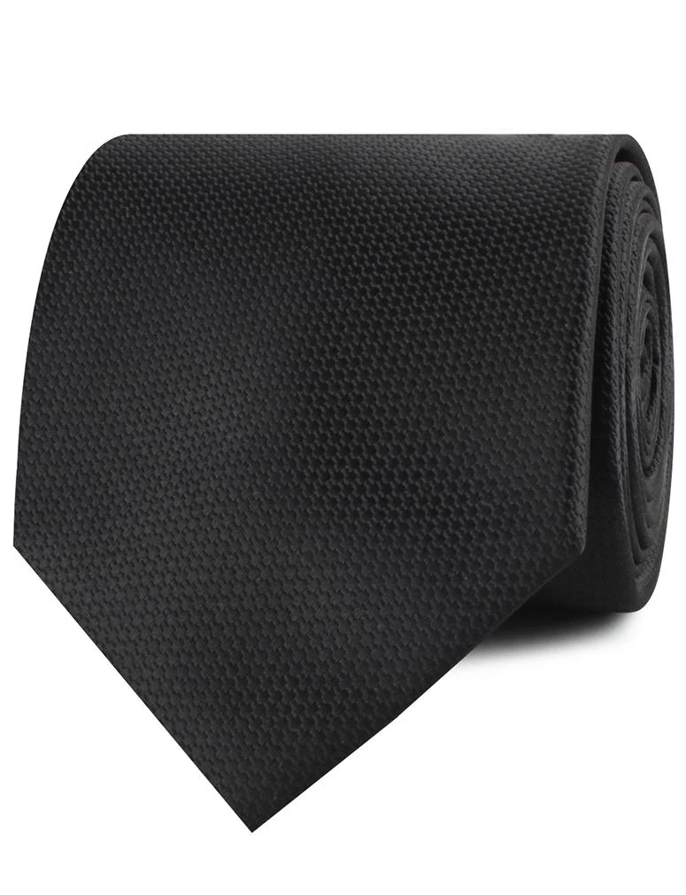 Black Basket Weave Necktie - Image 2