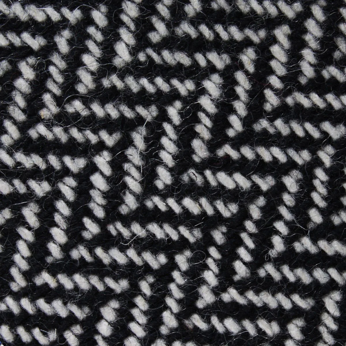 Black Chevron Wool Diamond Bow Tie - Image 2