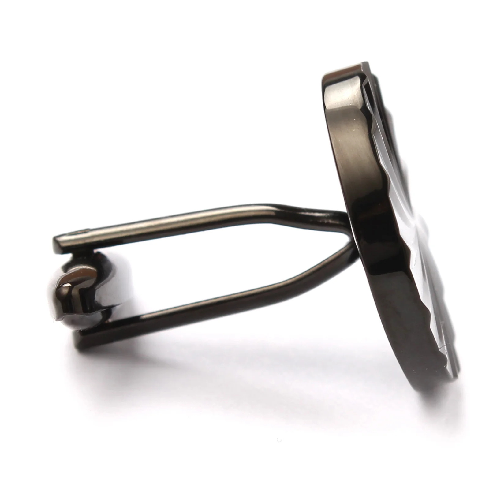 Black Circle Cufflinks - Image 4