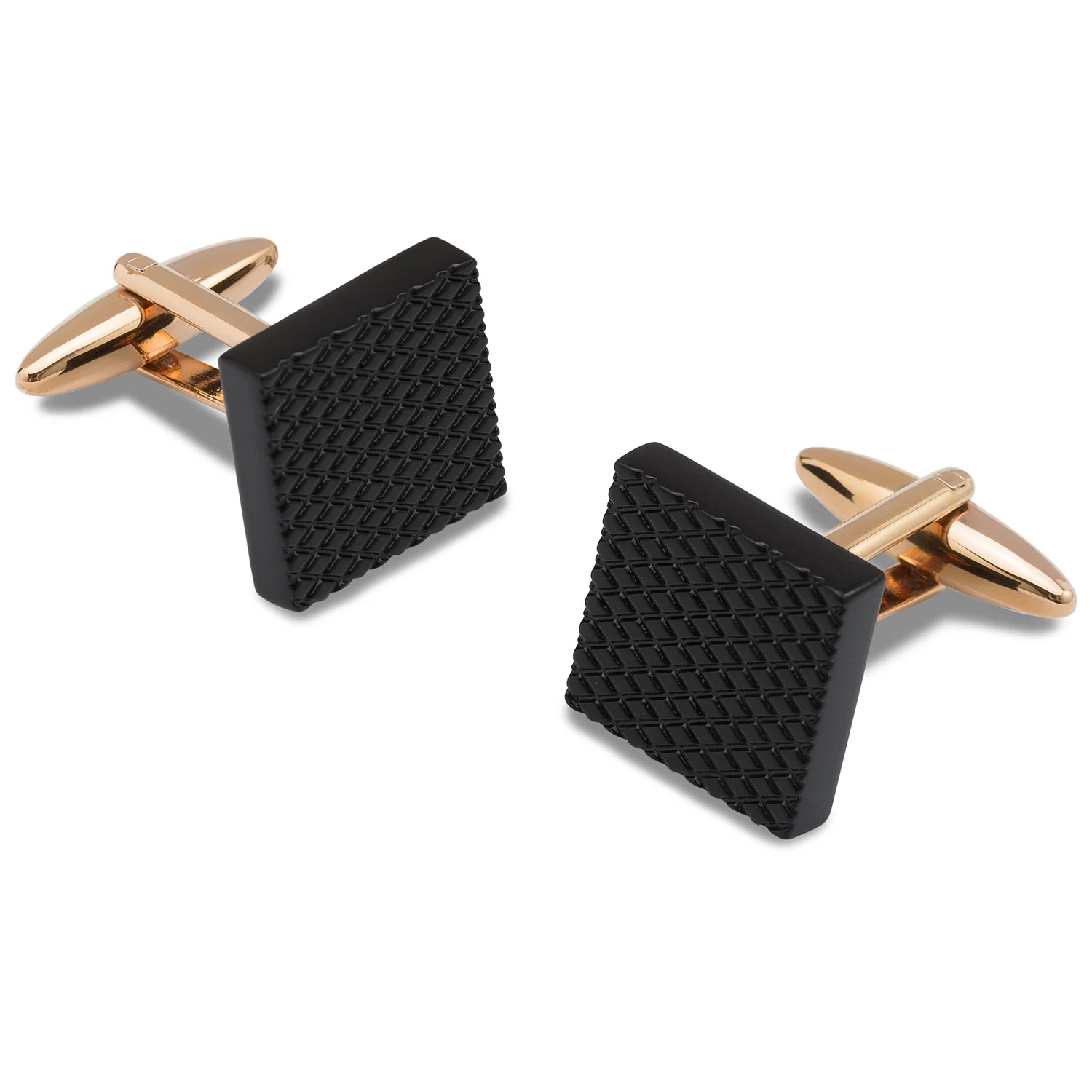 Black Dragon Glass Square Cufflinks