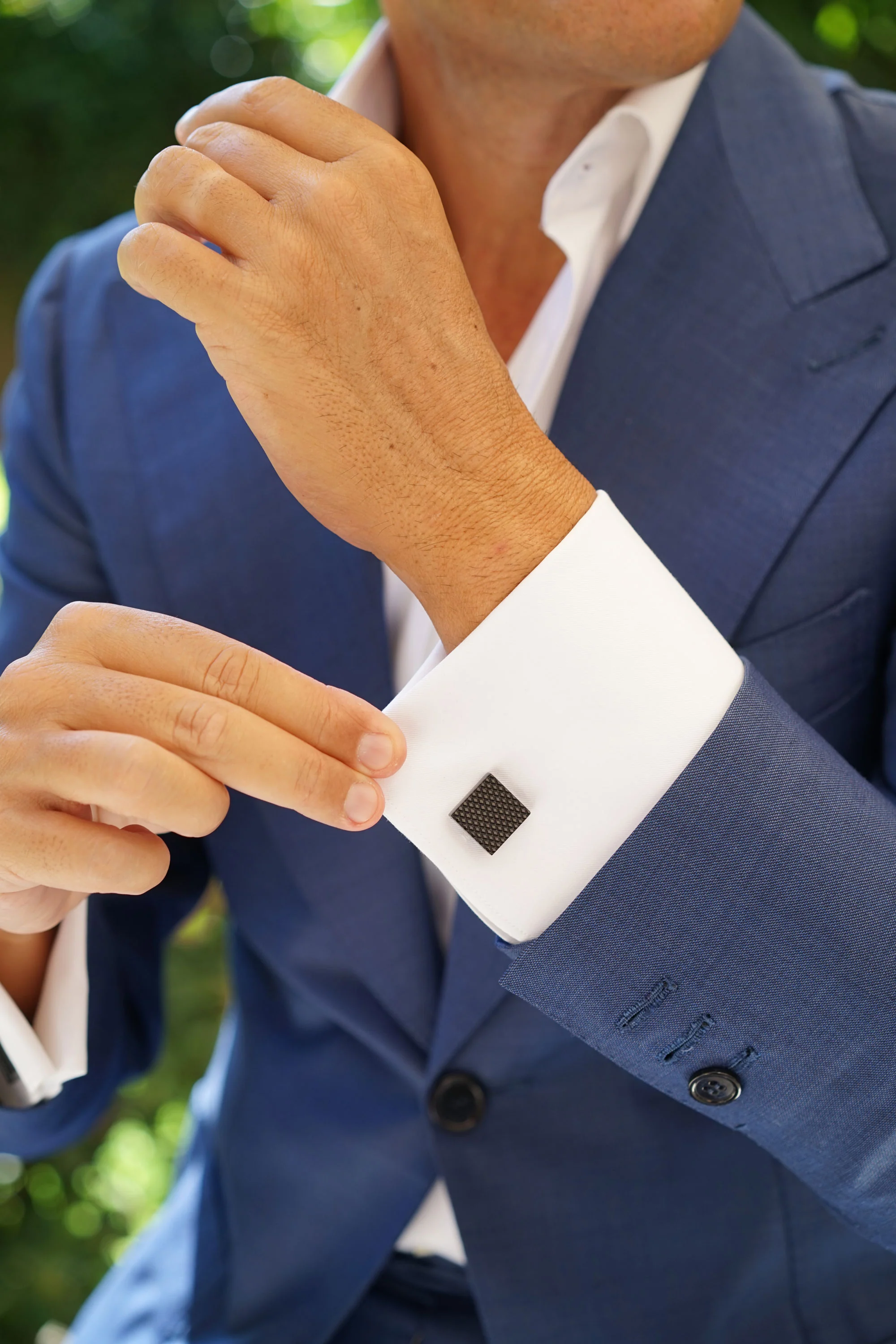 Black Dragon Glass Square Cufflinks - Image 10