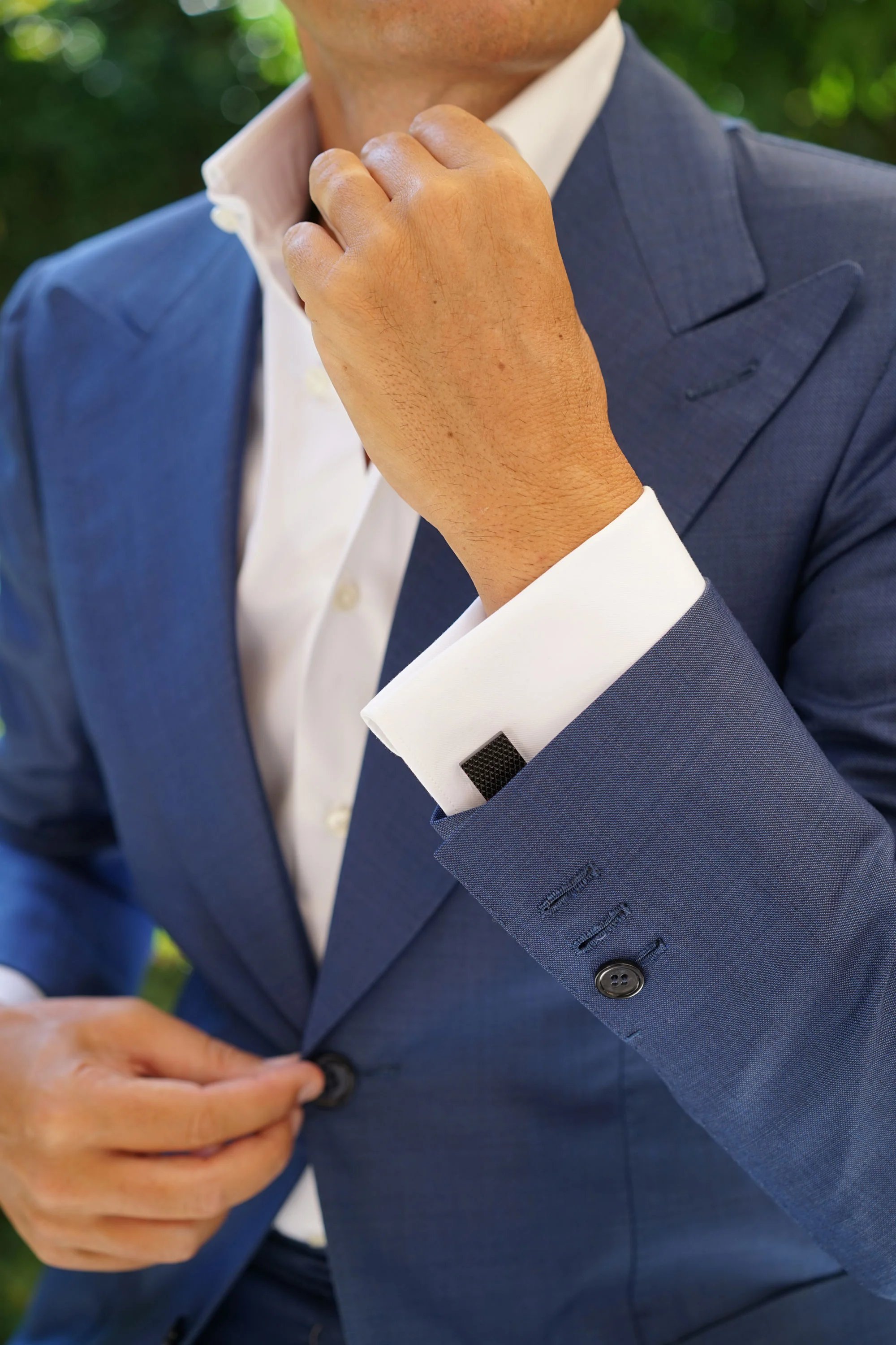 Black Dragon Glass Square Cufflinks - Image 5