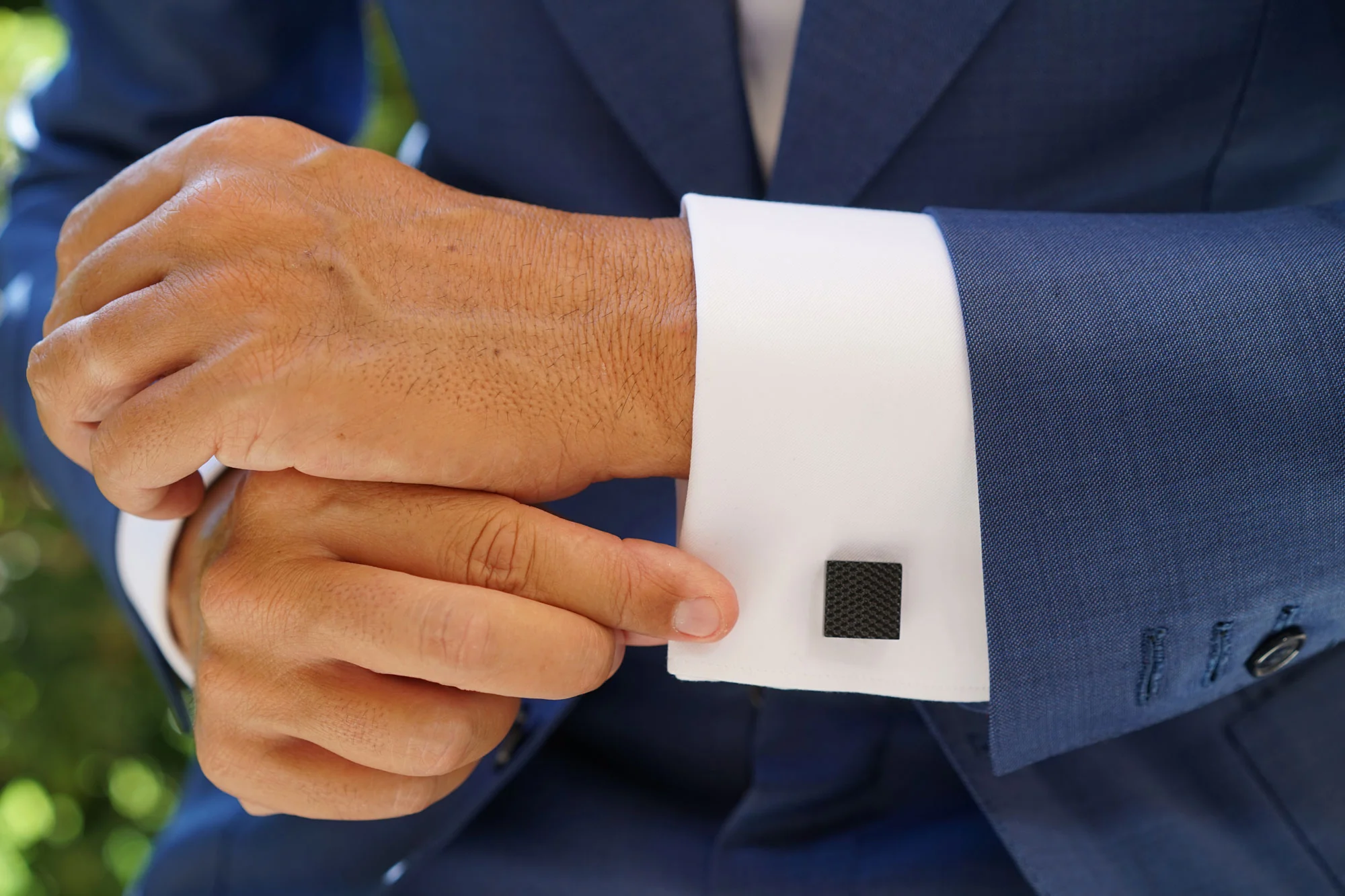 Black Dragon Glass Square Cufflinks - Image 7