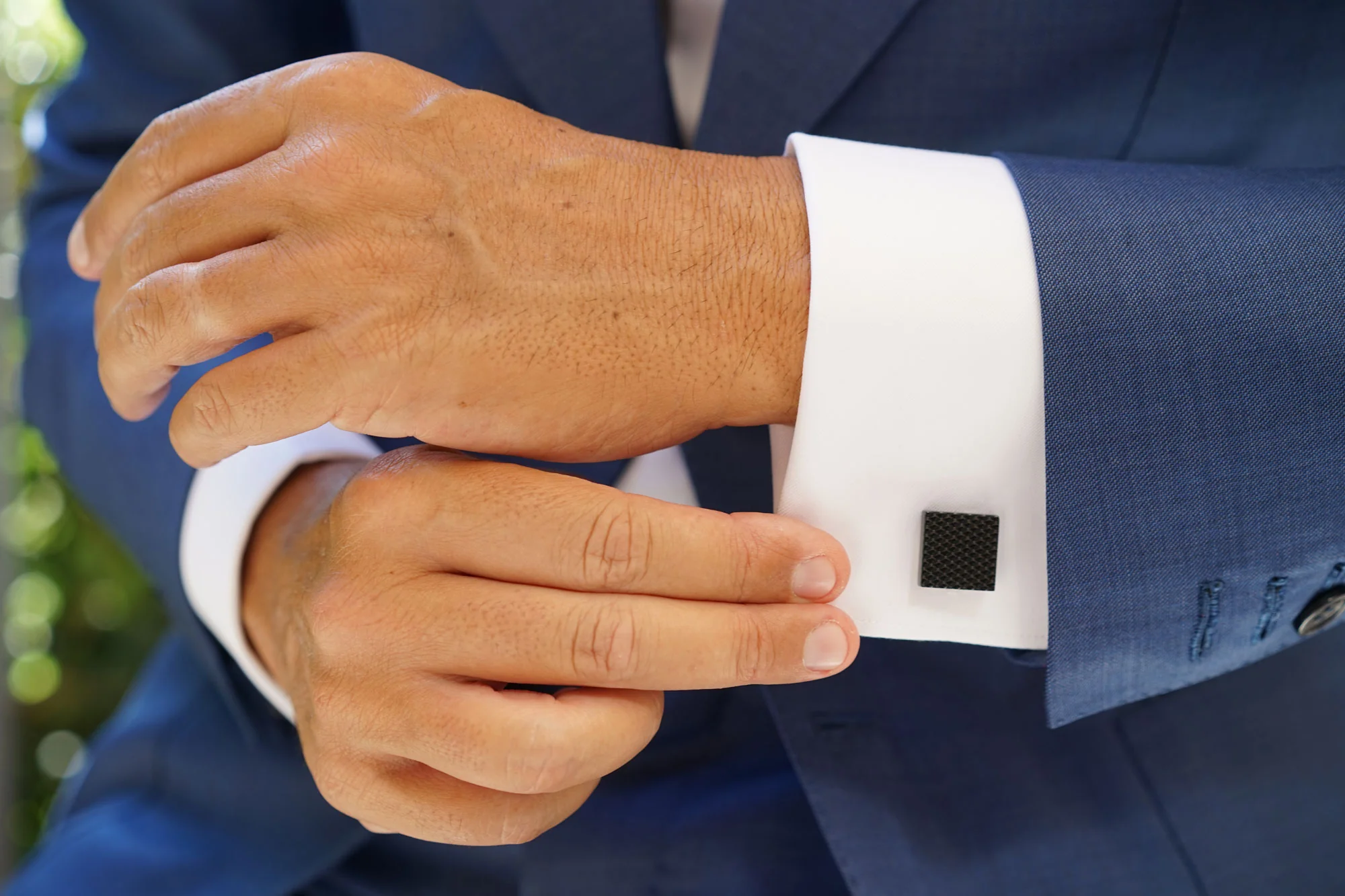 Black Dragon Glass Square Cufflinks - Image 9