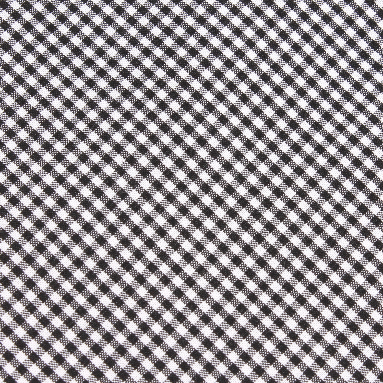 Black Gingham Cotton Necktie - Image 3