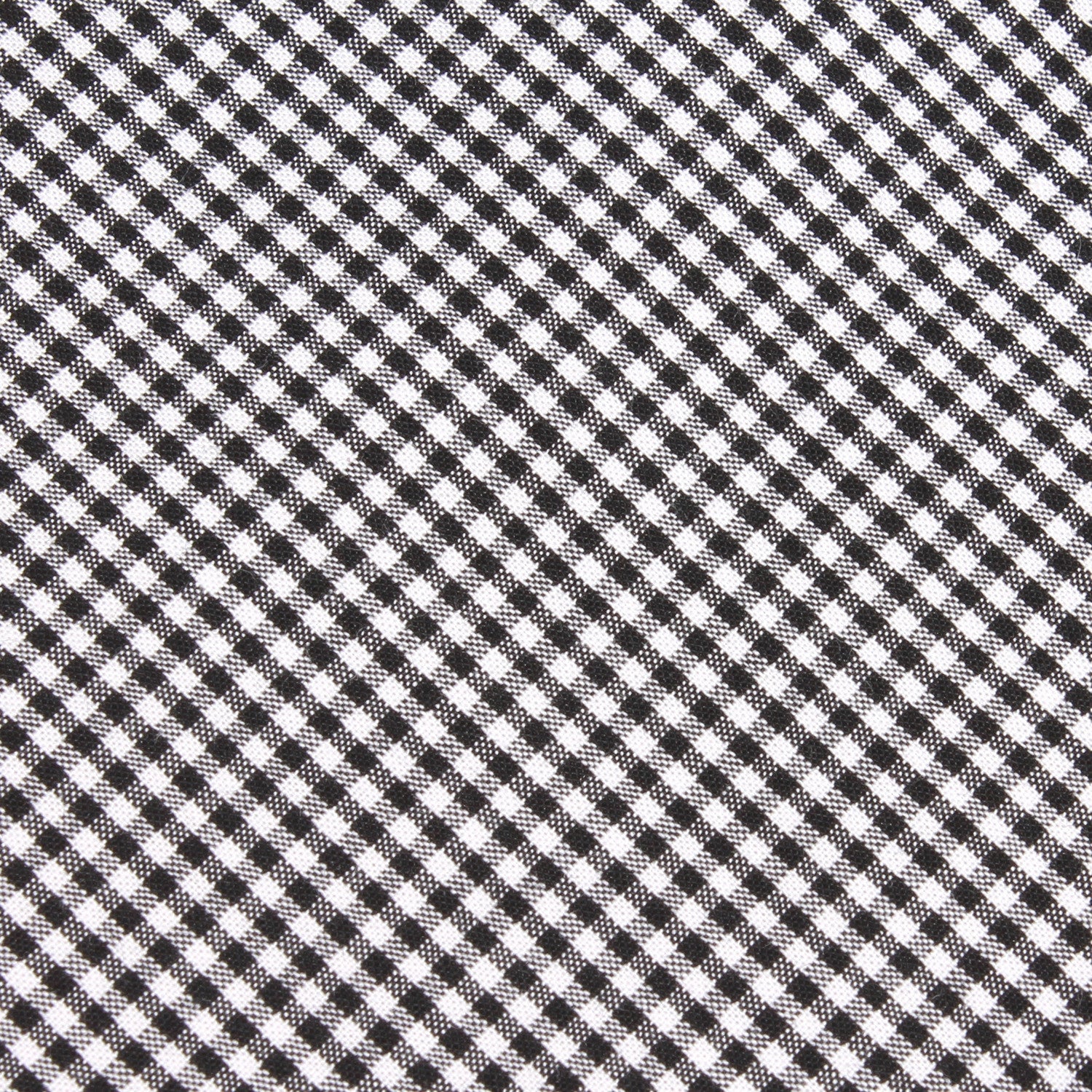 Black Gingham Cotton Self Tie Diamond Bow Tie - Image 2
