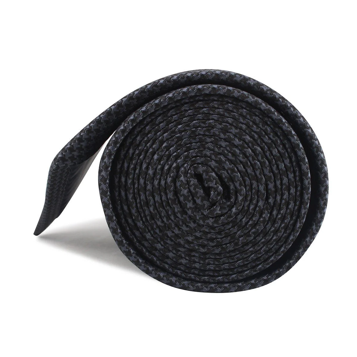 Black Houndstooth Pattern Necktie - Image 4