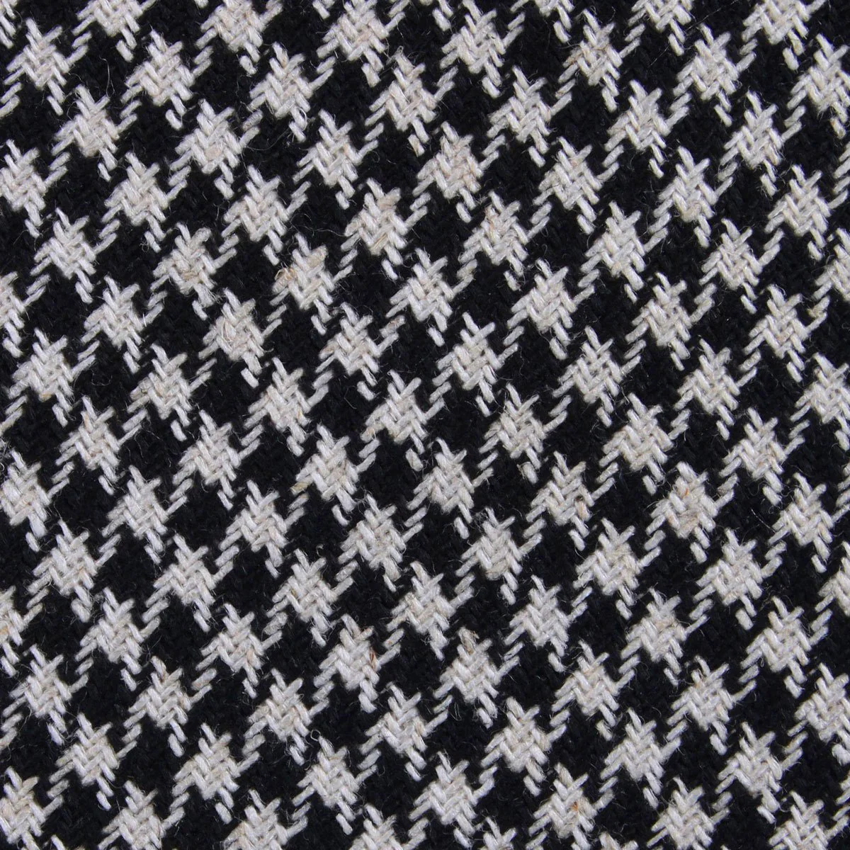 Black Houndstooth Spider Linen Self Bow Tie - Image 3