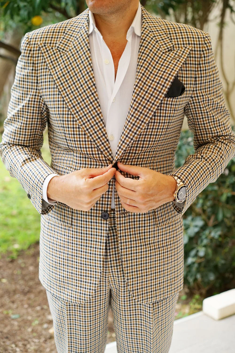 Black Midnight Rippling Sand Pocket Square - Image 4