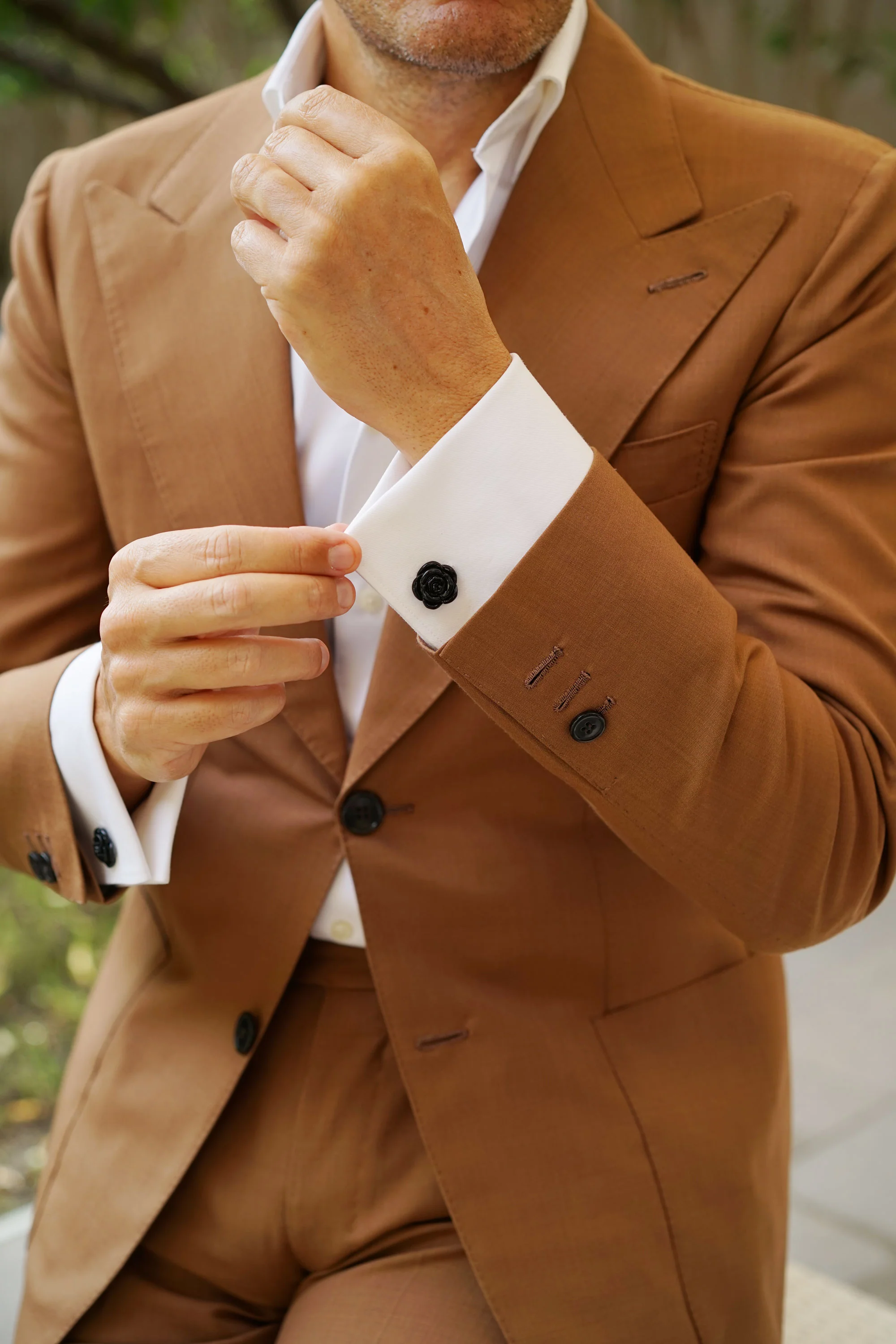 Black Rose Metal Cufflinks - Image 8