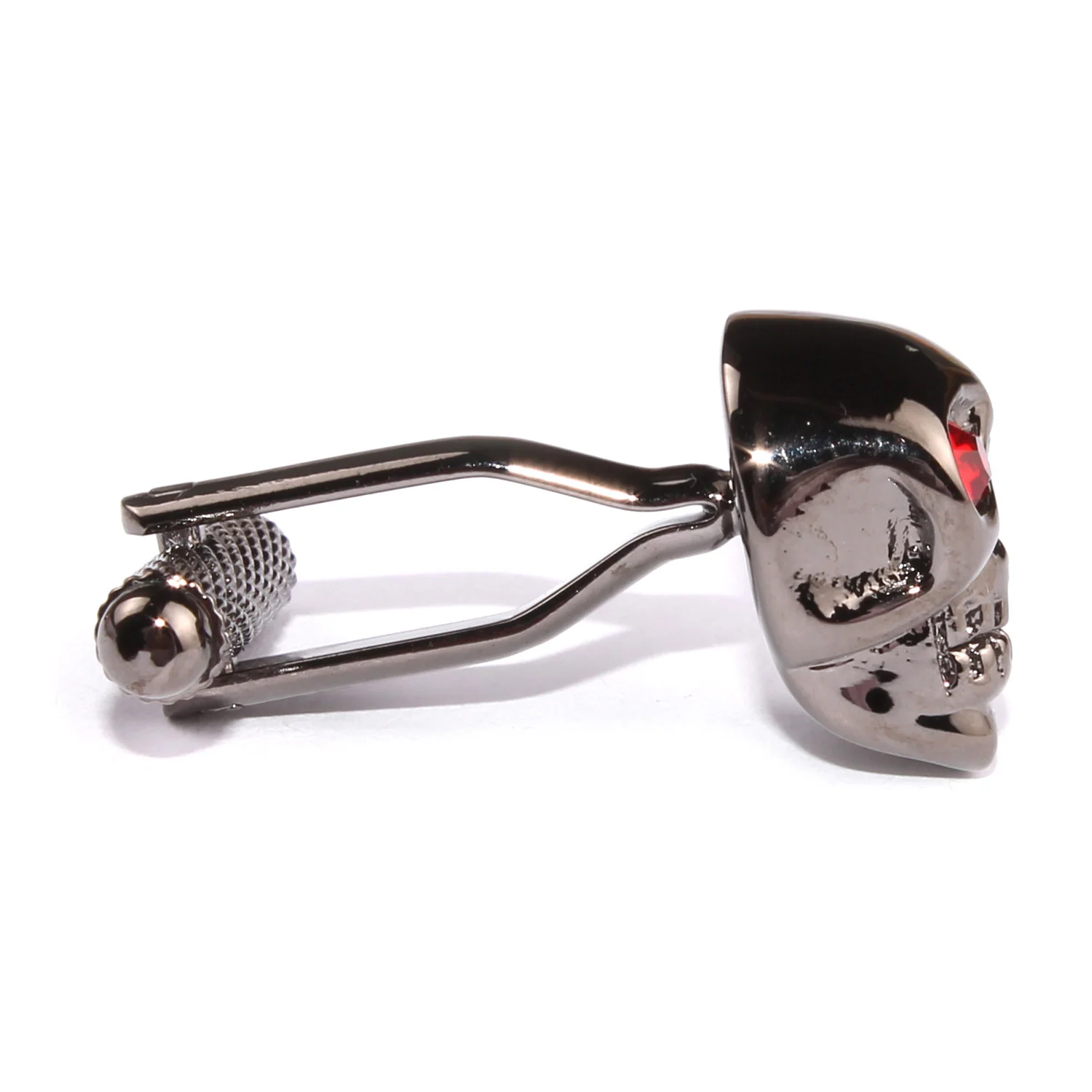 Black Skull Red Ruby Cufflinks - Image 4