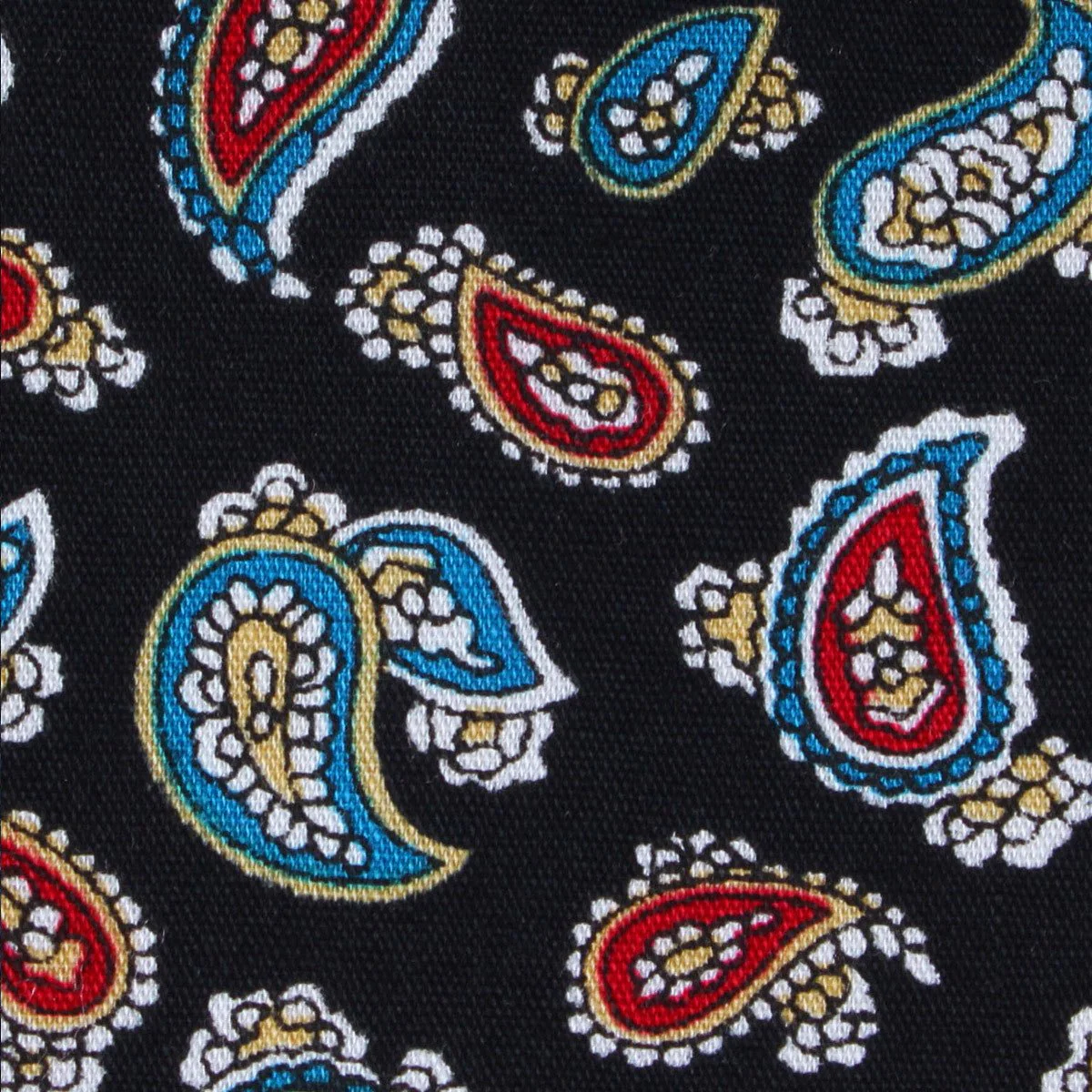 Black Twisted Teardrop Paisley Diamond Bow Tie - Image 2