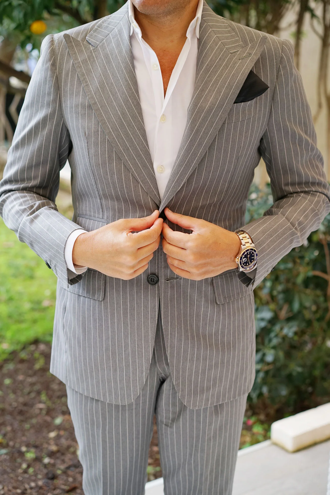 Black Weave Pocket Square - Image 4