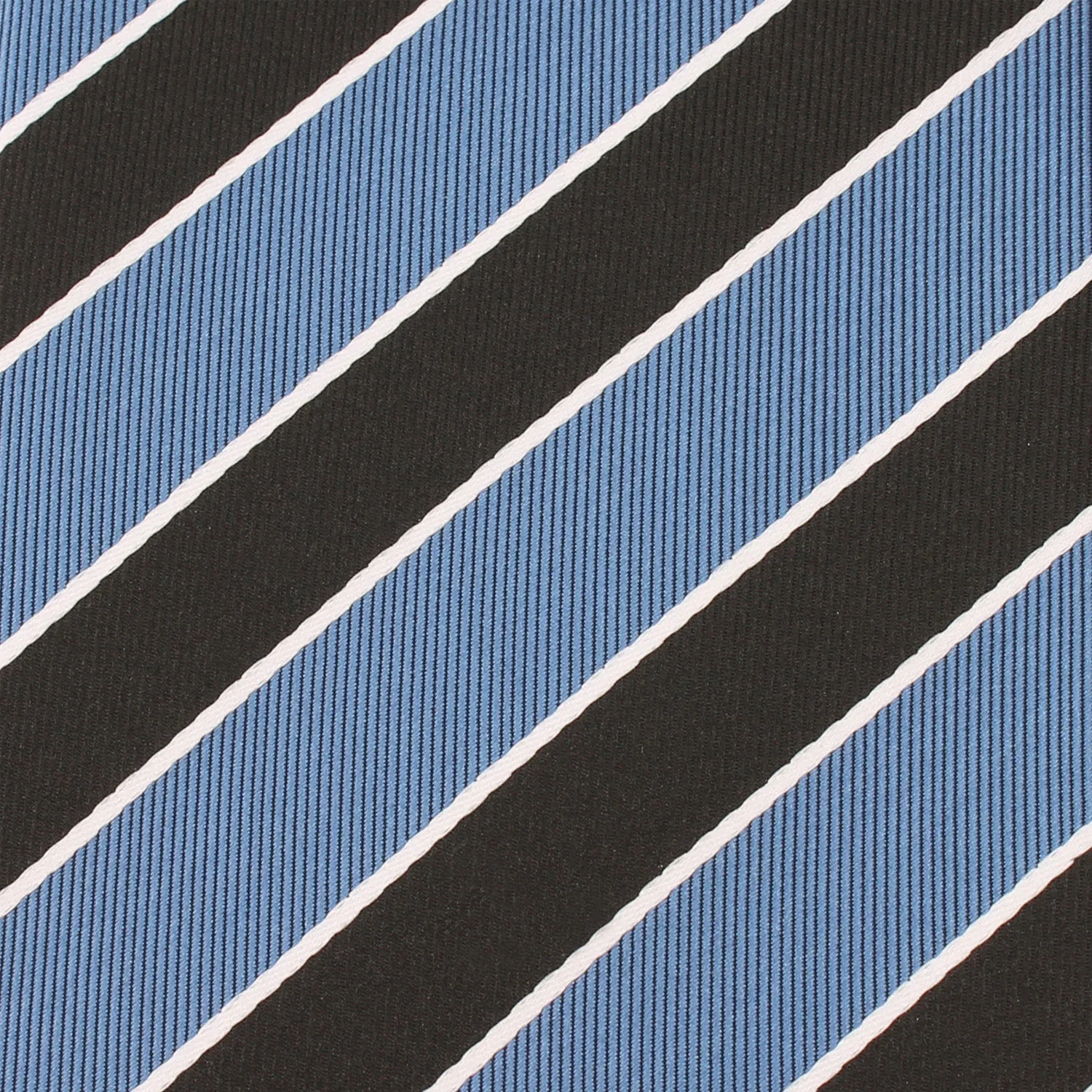 Black White Blue Striped Diamond Bow Tie - Image 2